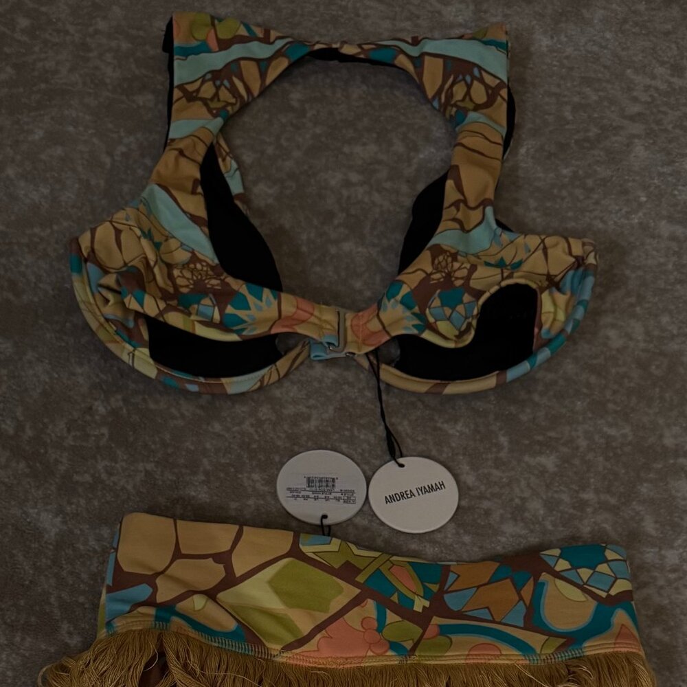 Andrea Iyamah Fringe Bikini Set – Multicolor Print (NWT) - Picture 4 of 5